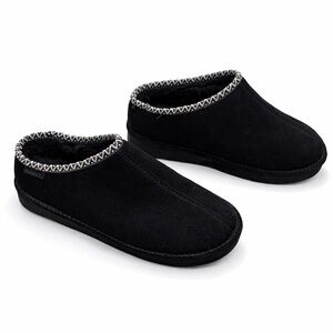 Bearpaw Women’s Slippers Size 13 Black Slip On Plush Lined Cozy